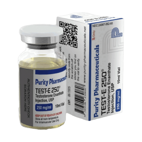 Flesje Testosterone Enanthate van Purity Pharmaceuticals, testosteroninjectie