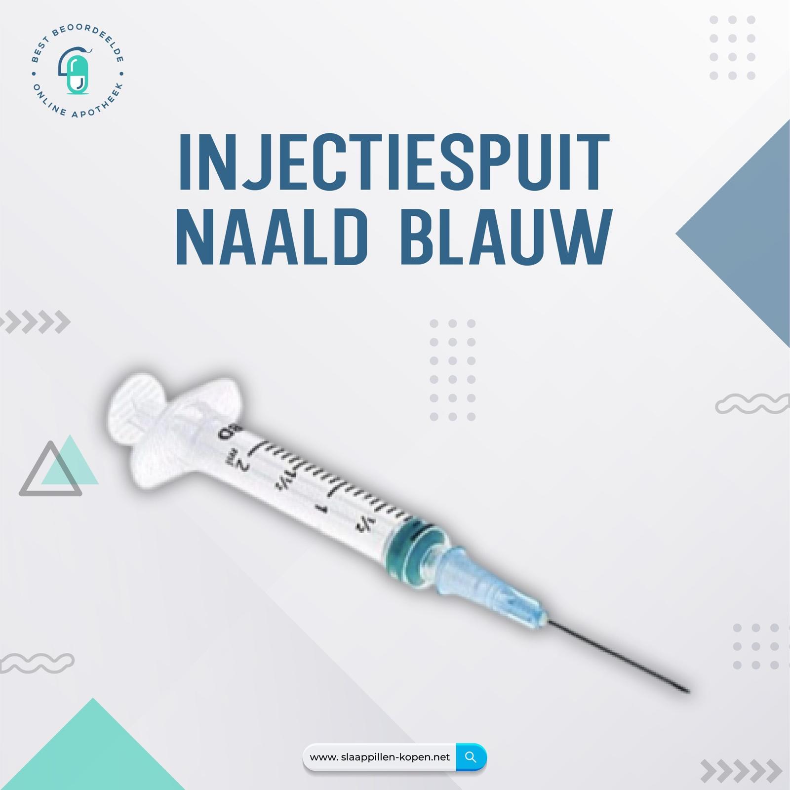 Injectiespuit naald blauw